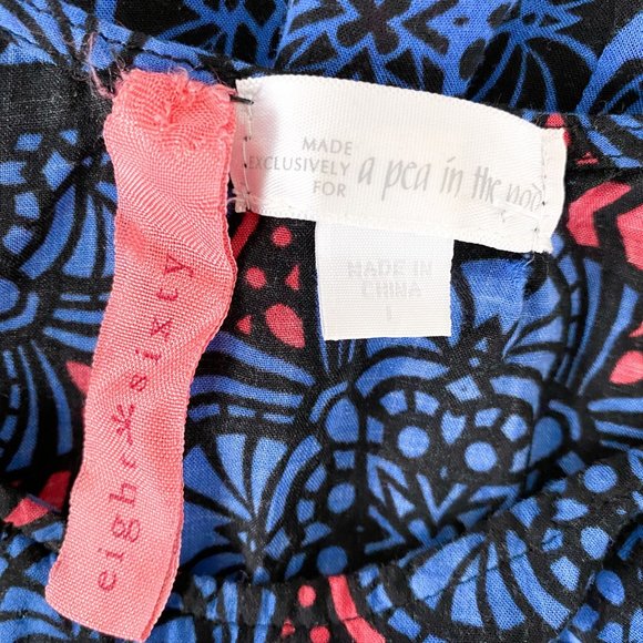 Eight Sixty For a Pea in the Pod Sleeveless Blue Red Maternity Maxi Dress Large - Picture 5 of 5